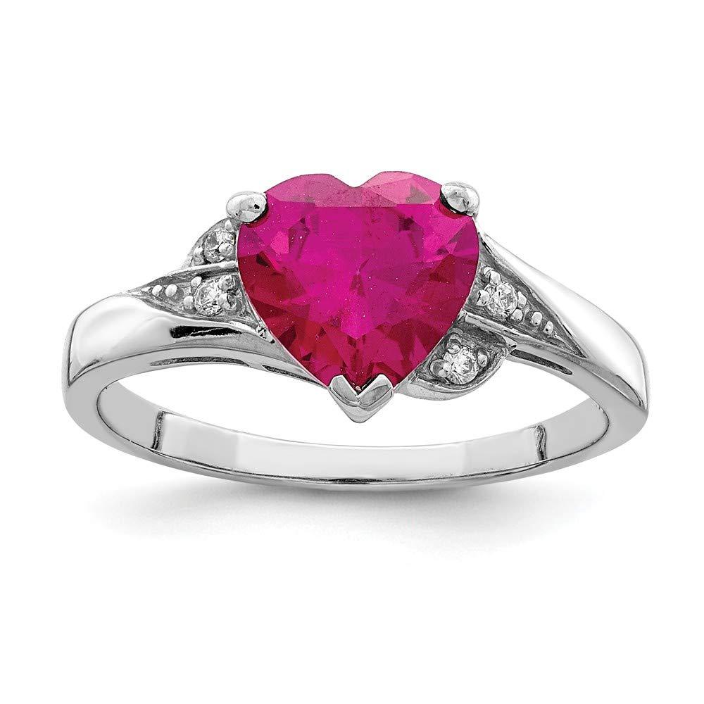 925 Sterling Silver Cubic Zirconia Cz Synthetic Red Ruby Heart Band Ring S/love Fine Jewelry For Women Gift Set