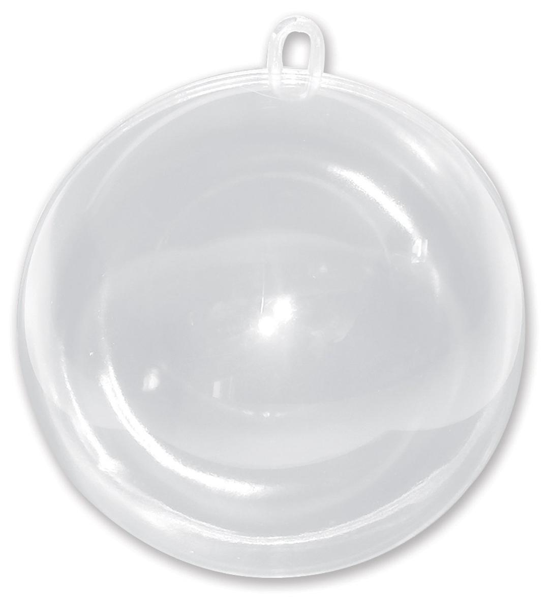 Darice Plastic Fillable Ornament Ball, 100mm, Clear