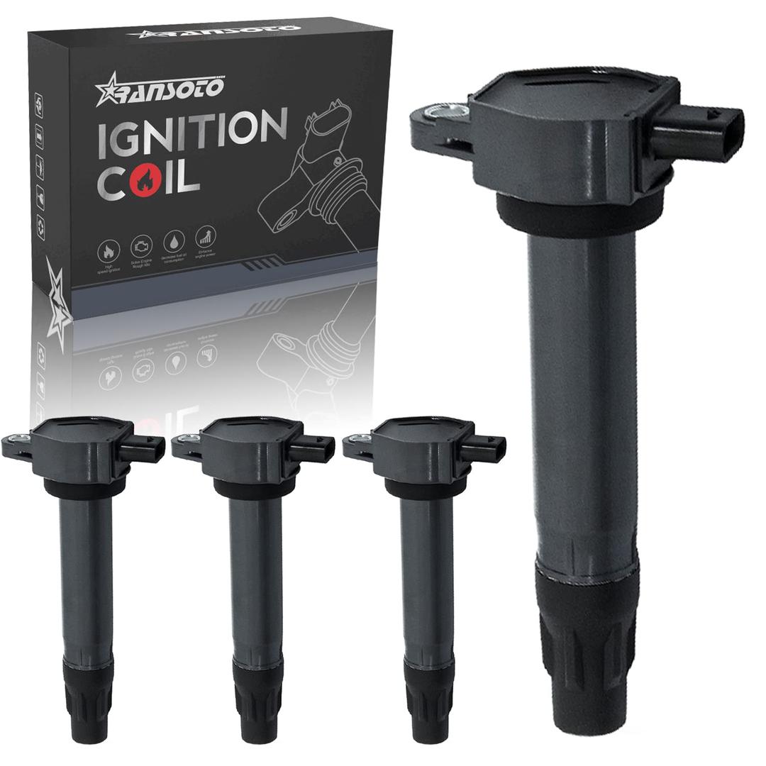 RANSOTO Ignition Coil Pack Compatible with Dodge Avenger Caliber Journey Compass Patriot Chrysler 200 Sebring 1.8L 2.0L 2.4L Replace 4606824AB, UF557, C1587, 5C1644, C-1587, GN10346