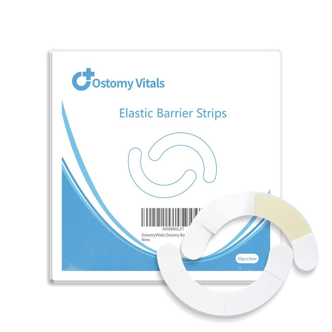 Ostomy Vitals Barrier Tape | Barrier Strips | Elastic Barrier Strips for Bag | [Pack of 20]