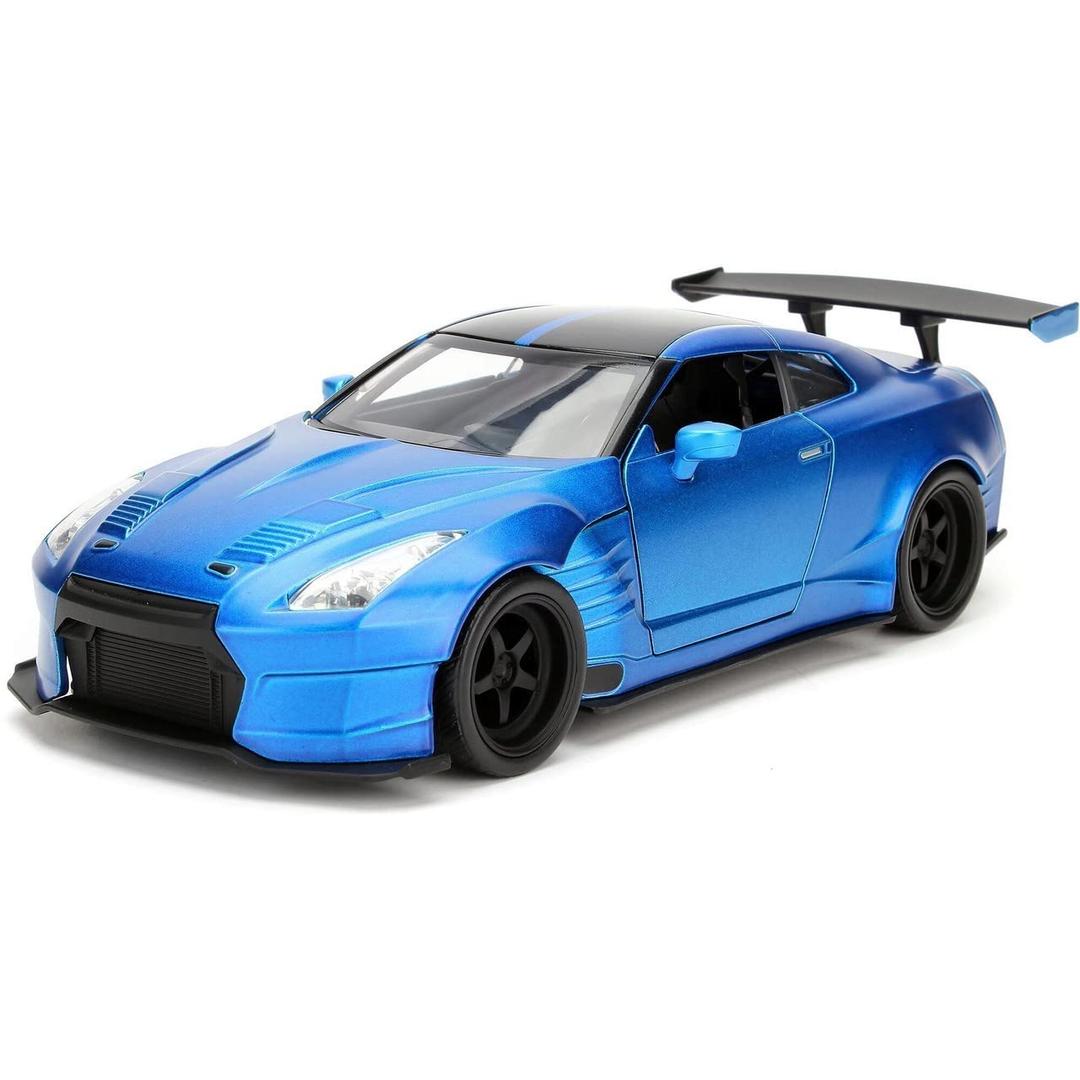 Jada ToysFast & Furious 1:24 2009 Brian's Nissan GT-R R35 Ben Sopra Die-cast Car, Toys for Kids and Adults Blue