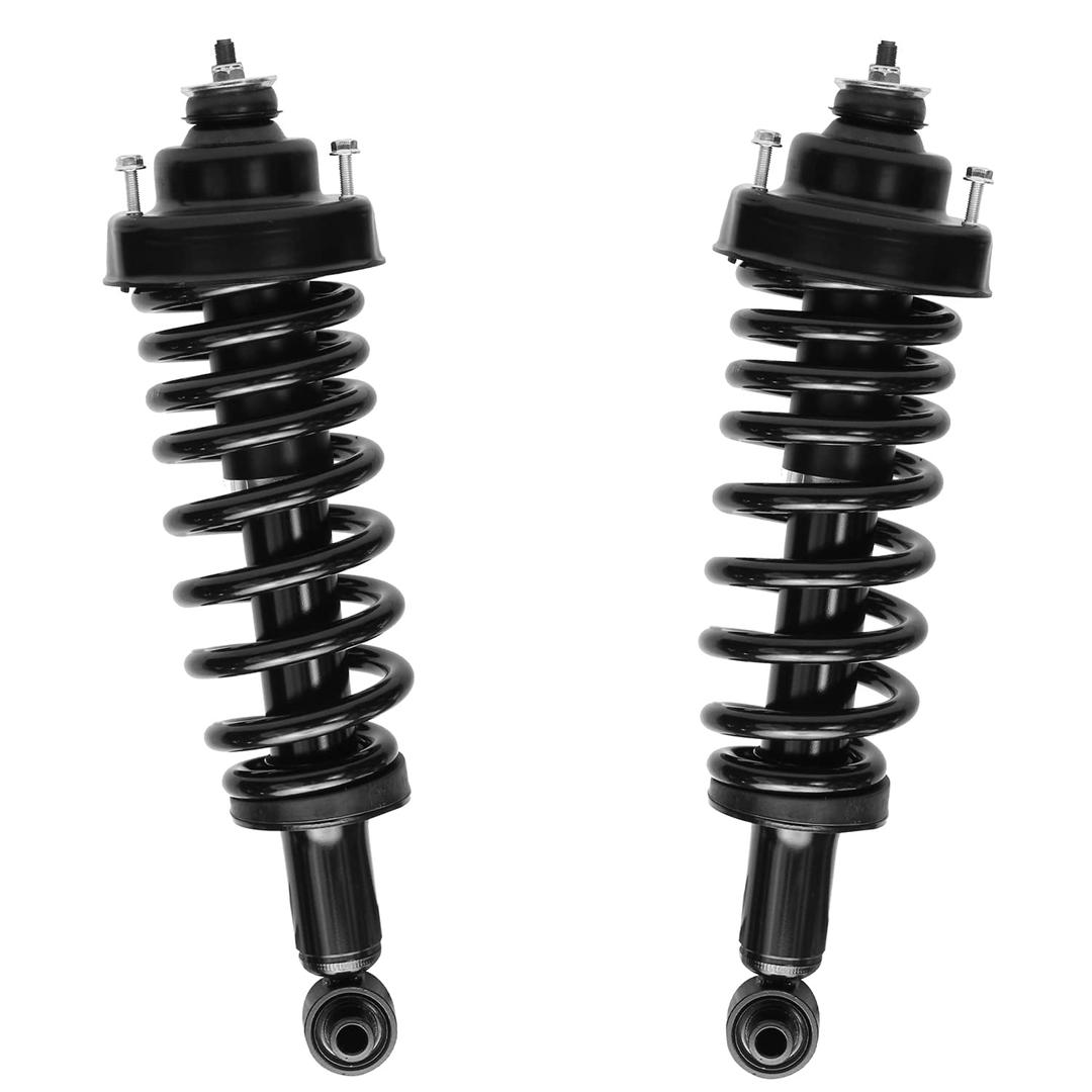 Detroit AxleRear Struts for 2002-2005 Ford Explorer Mercury Mountaineer Complete 2 Struts with Coil Spring 2003 2004 Replacement Quick Install Ready Struts Assembly