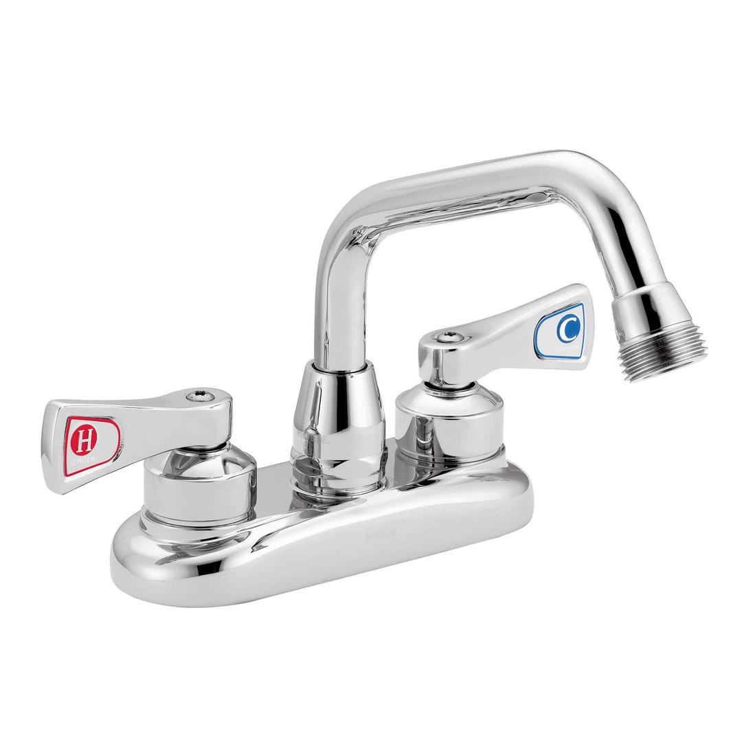 Moen Commercial M-DURA Chrome Two-Handle 4-Inch Centerset Utility or Laundry Faucet, 8277