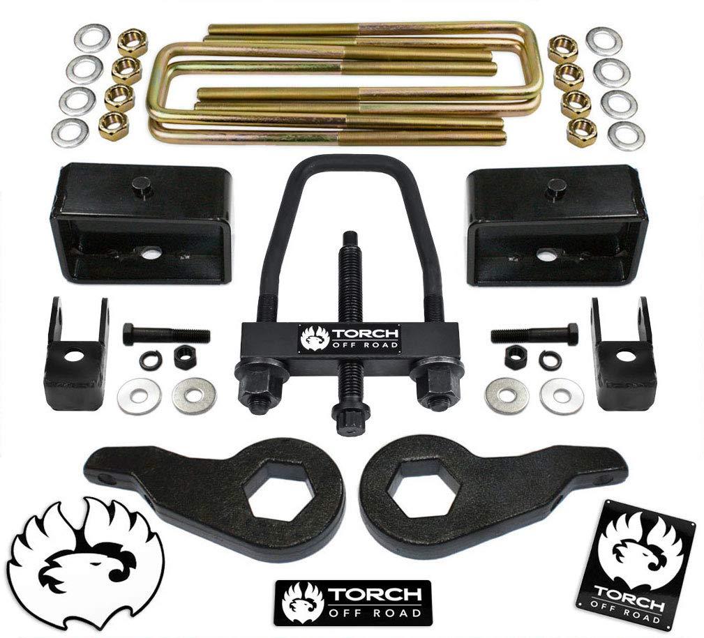 TORCH 3" Front 3” Rear LIFT Kit For 1999-2007 Chevy Silverado GMC Sierra 4X4 4WD 6 LUG Shock Extenders w/Tool GM 1500