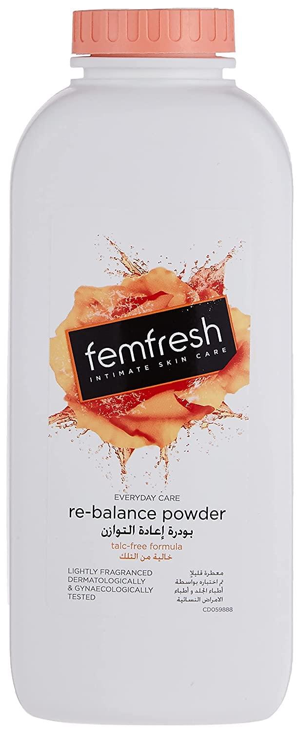 Femfresh Re-Balance Powder for Intimate Skin Care, Dermatologically & Gynecologically Tested, Gently Absorbs Moisture, Delicately Scented, Talc Free, 200g