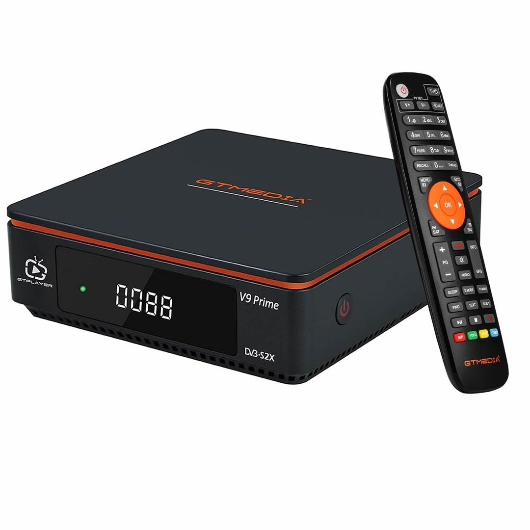 V9 Prime Digital Satellite Receiver H.265 FTA Free to Air DVB-S/S2/S2X 10bit HEVC Built-in 2.4G WiFi Support Card, Biss Auto Roll.