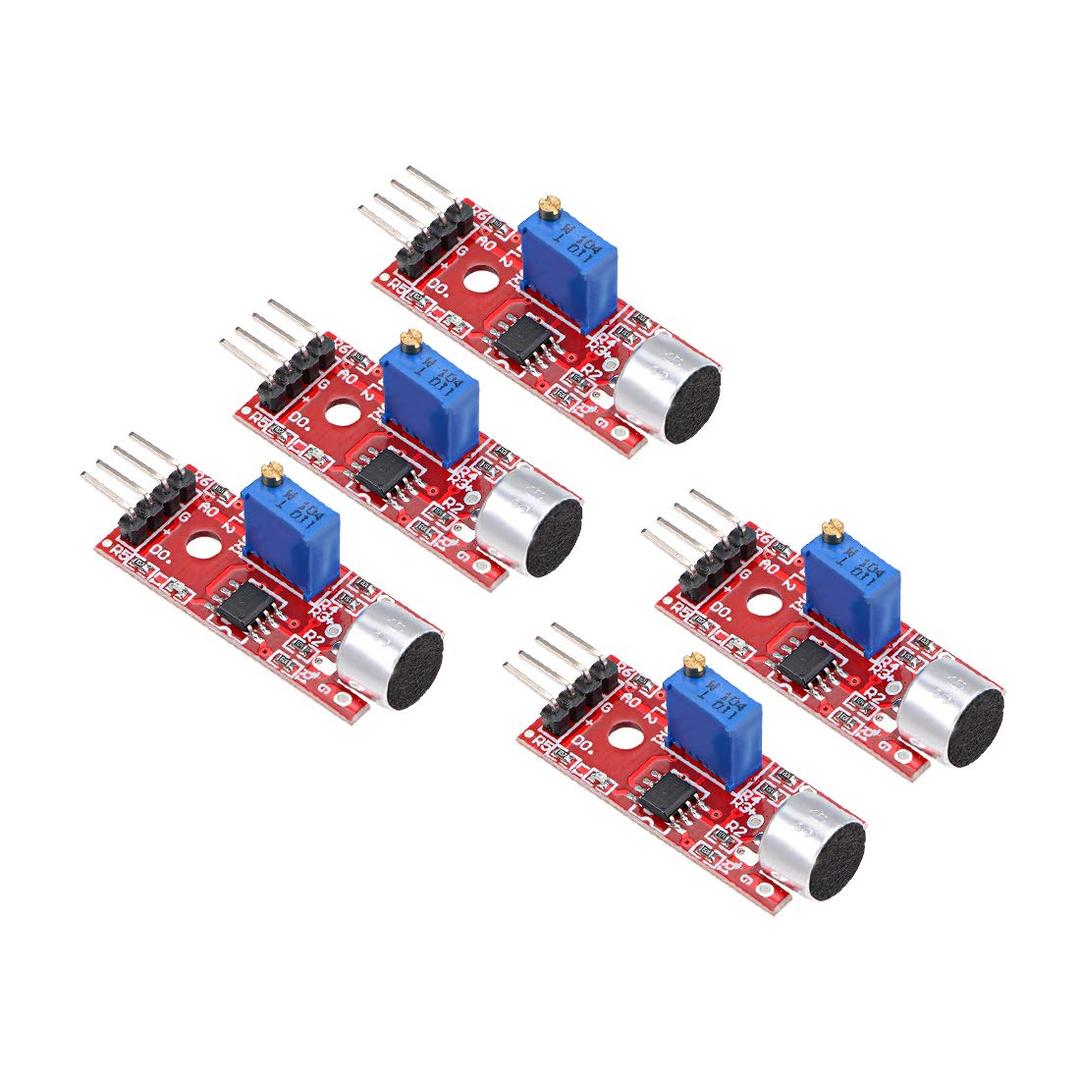 uxcell Sound Microphone Sensor Detection Module with DO AO for Arduino UNO R3 AVR PIC 5pcs