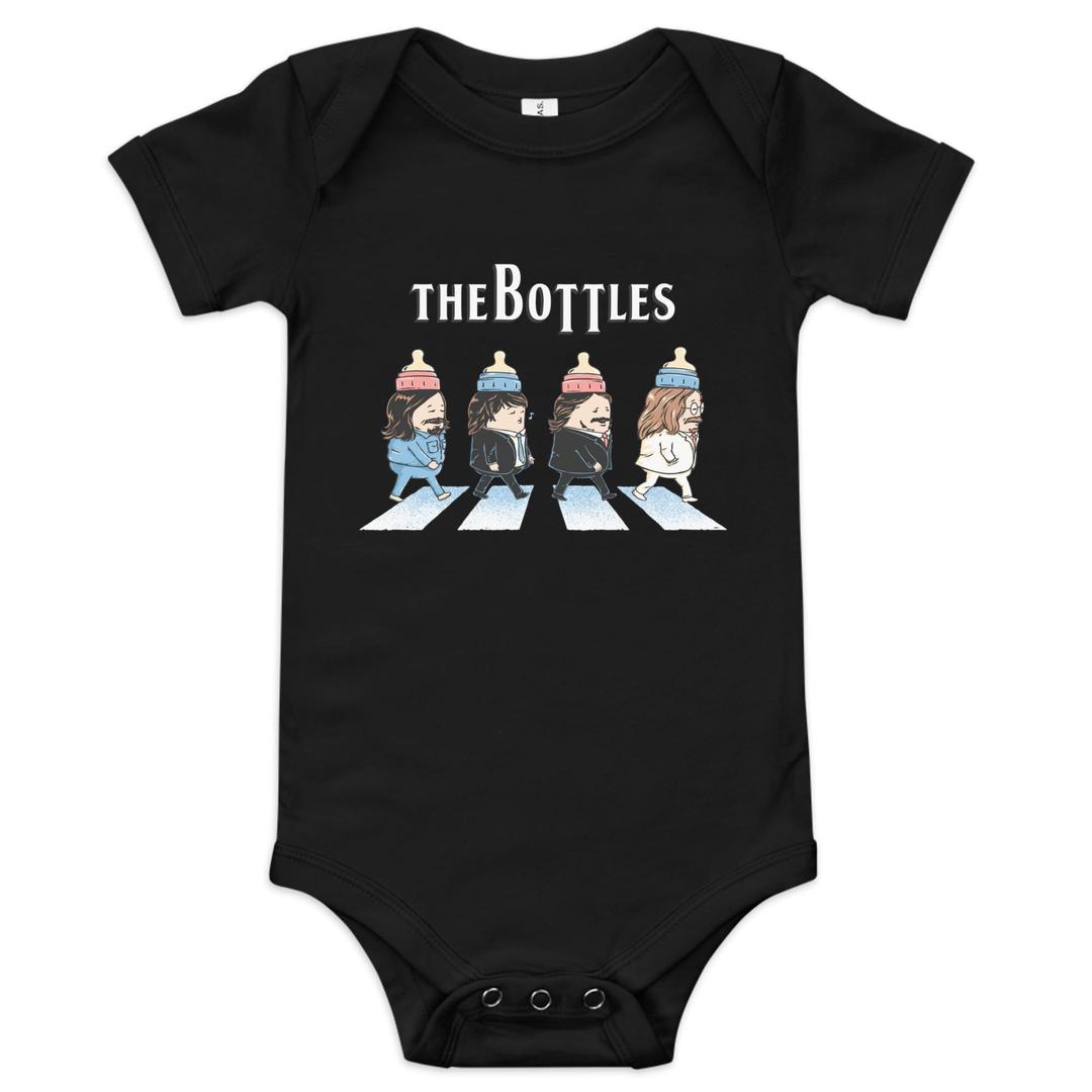 THE BOTTLES Baby Onesie, 100% Cotton, Sizes 3-24m, Unisex-Babies, Rock Band Baby Bodysuit