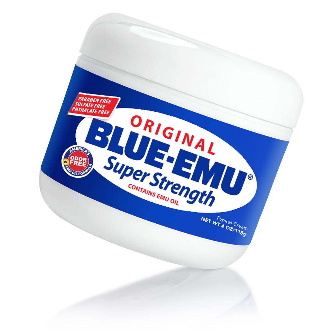 Blue EmuOriginal Super Strength Cream, Emu Oil, Odor & Fragrance Free, 4 Oz