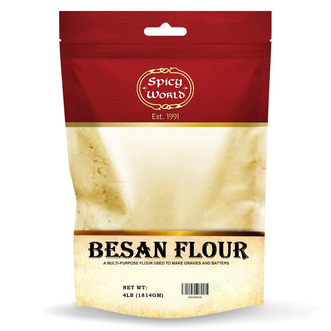 Spicy World Besan Chickpea Gram Flour Fine - 4 Pound Bag