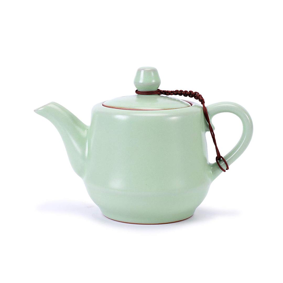 Teapot with Infuser Ceramic Tea Pot with Removable Stainless Steel Fliter for Loose Tea 15.80 OZ/450ml (1-2cups) Teapots for Tea Coffee Milk for Office Home Men Women as Gift(Pink Cyan)