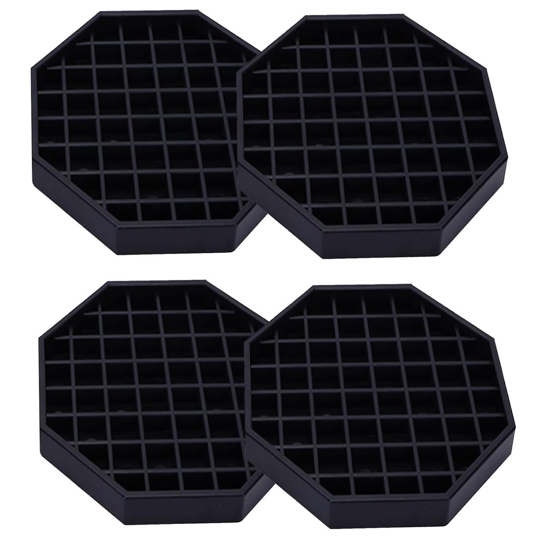 Drip Trays 6" Coffee Countertop Octagon Drip Tray Black Plastic Coffee Drip Tray With Honeycomb Grid, Pack of 4 (4 Pcs 6")