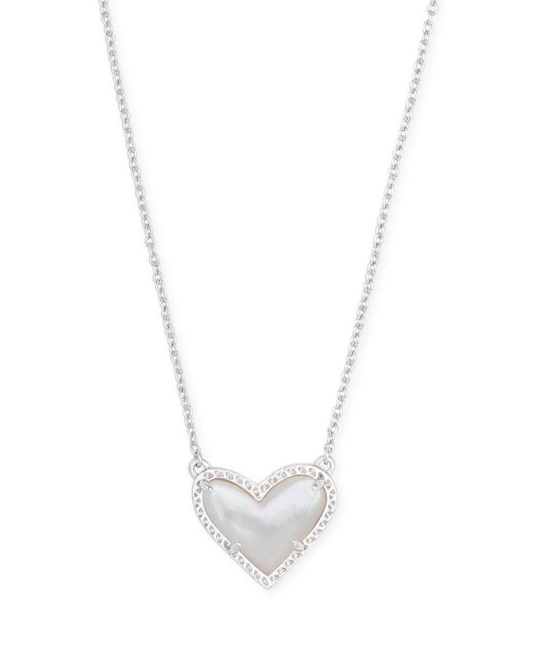 Kendra Scott Ari Heart Adjustable Length Pendant Necklace for Women, Fashion Jewelry