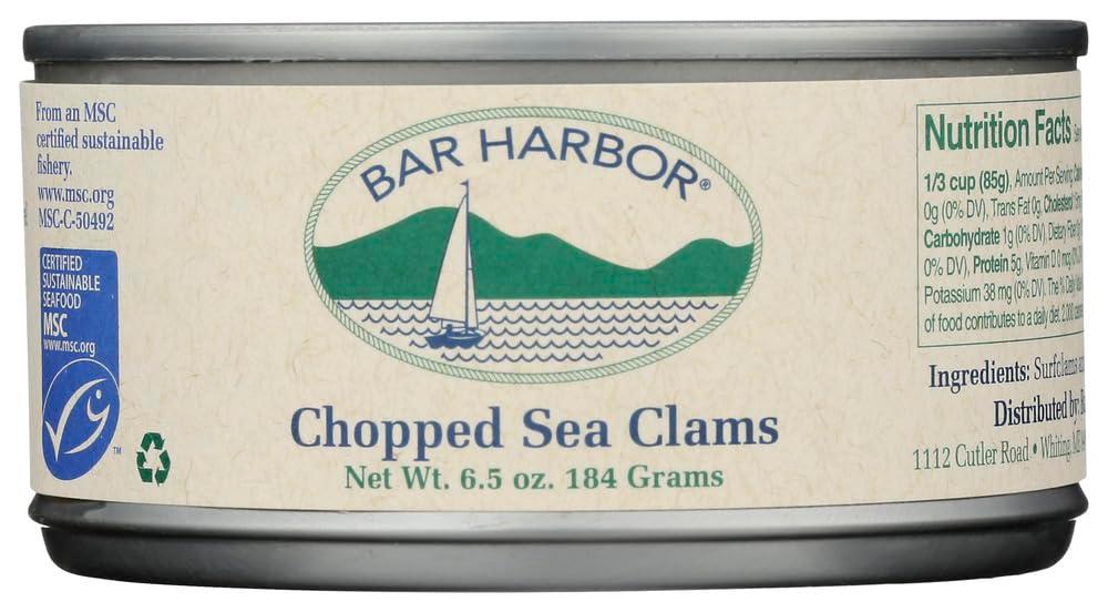 Bar HarborAll Natural Chopped Clams, Cans, 6.5 oz, 6 pk