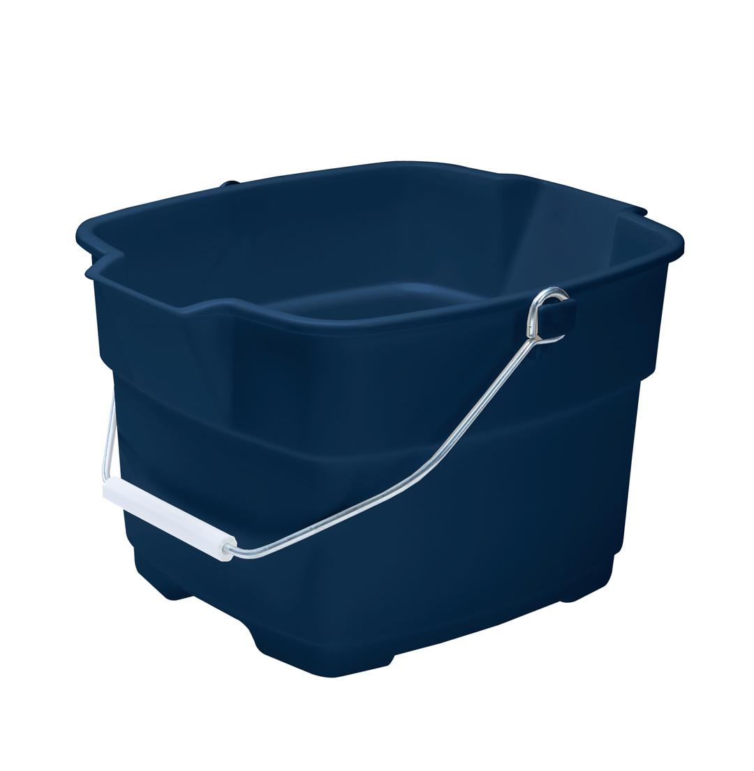 Rubbermaid Roughneck Square Bucket, 14-Quart, Blue, Comfortable/Durable Pour Handle, Sturdy Pail Bucket for Household Cleaning/Mopping