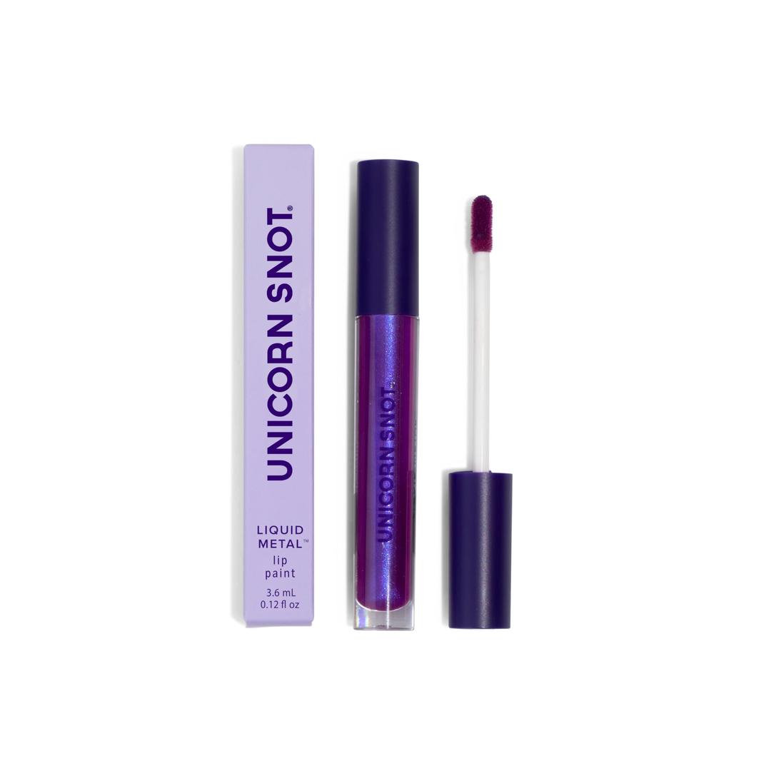 UNICORN SNOT Liquid Metal Lip Paint - Metallic Lip Gloss & Liquid Lipstick - Intense Pigment & Shimmer - Cruelty-Free - Atomic Purple (Boom)