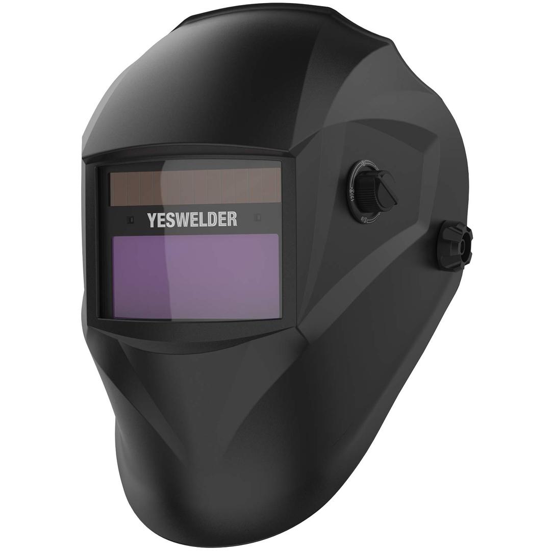 YESWELDER True Color Solar Powered Auto Darkening Welding Helmet, Wide Shade 4/9-13 with Grinding for TIG MIG ARC Weld Hood Welder Mask