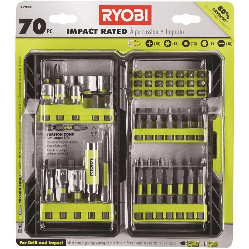 RYOBIAR2040 - Impact Rated Driving Kit - 70-Piece