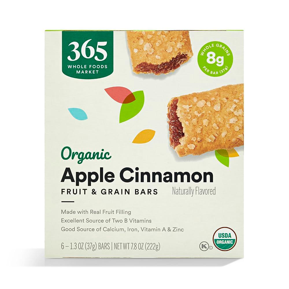 365 by Whole Foods Market, Organic Apple Cereal Bar 6 Count, 7.8 Ounce