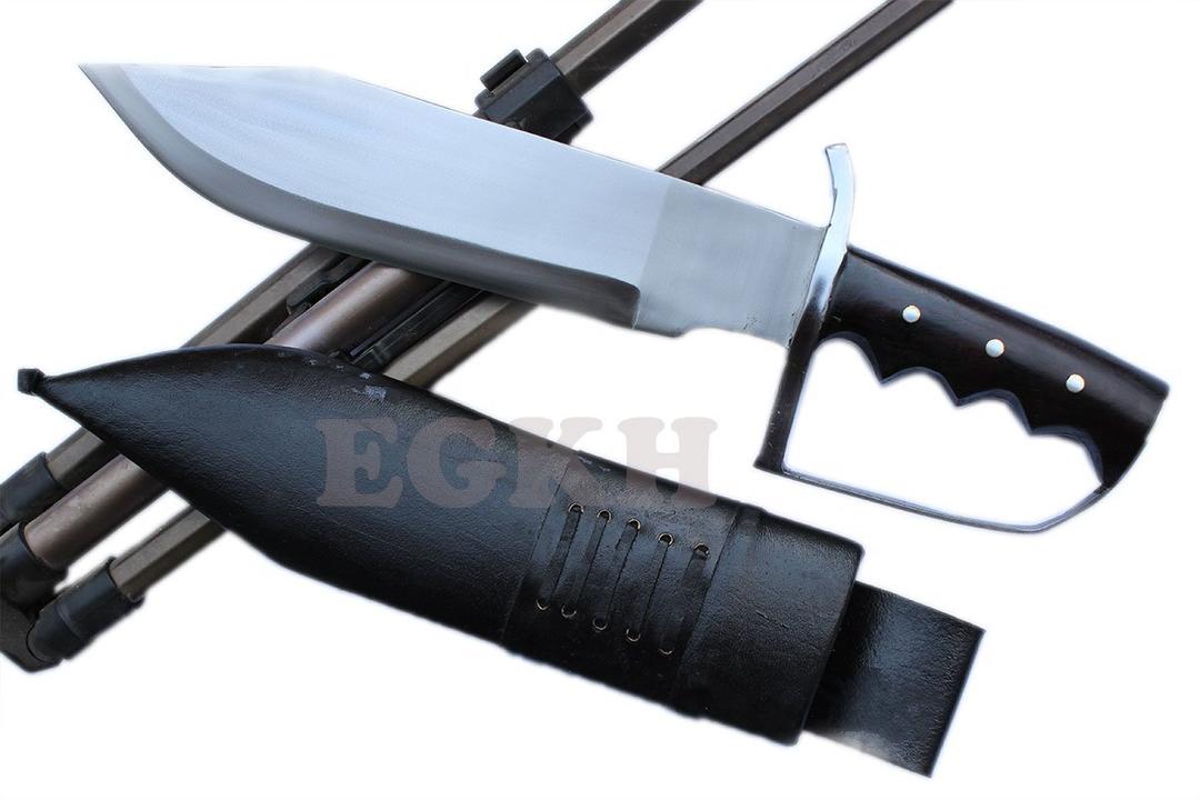 -13" Large Fighting D-Guard Bowie,Outdoor Khukuri Knife, Kukri Blade Machete - Handmade By EGKH Khukuri House Nepal