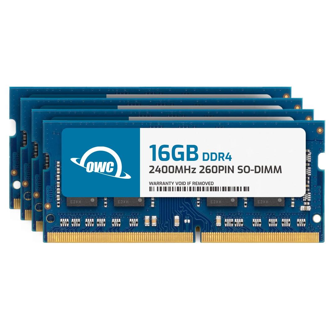 OWC64GB (4 x 16GB) PC19200 DDR4 2400MHz CL17 260pin SO-DIMMs Memory Compatible with 27" iMac (Mid 2017), and Compatible PCs (OWC2400DDR4S64S)