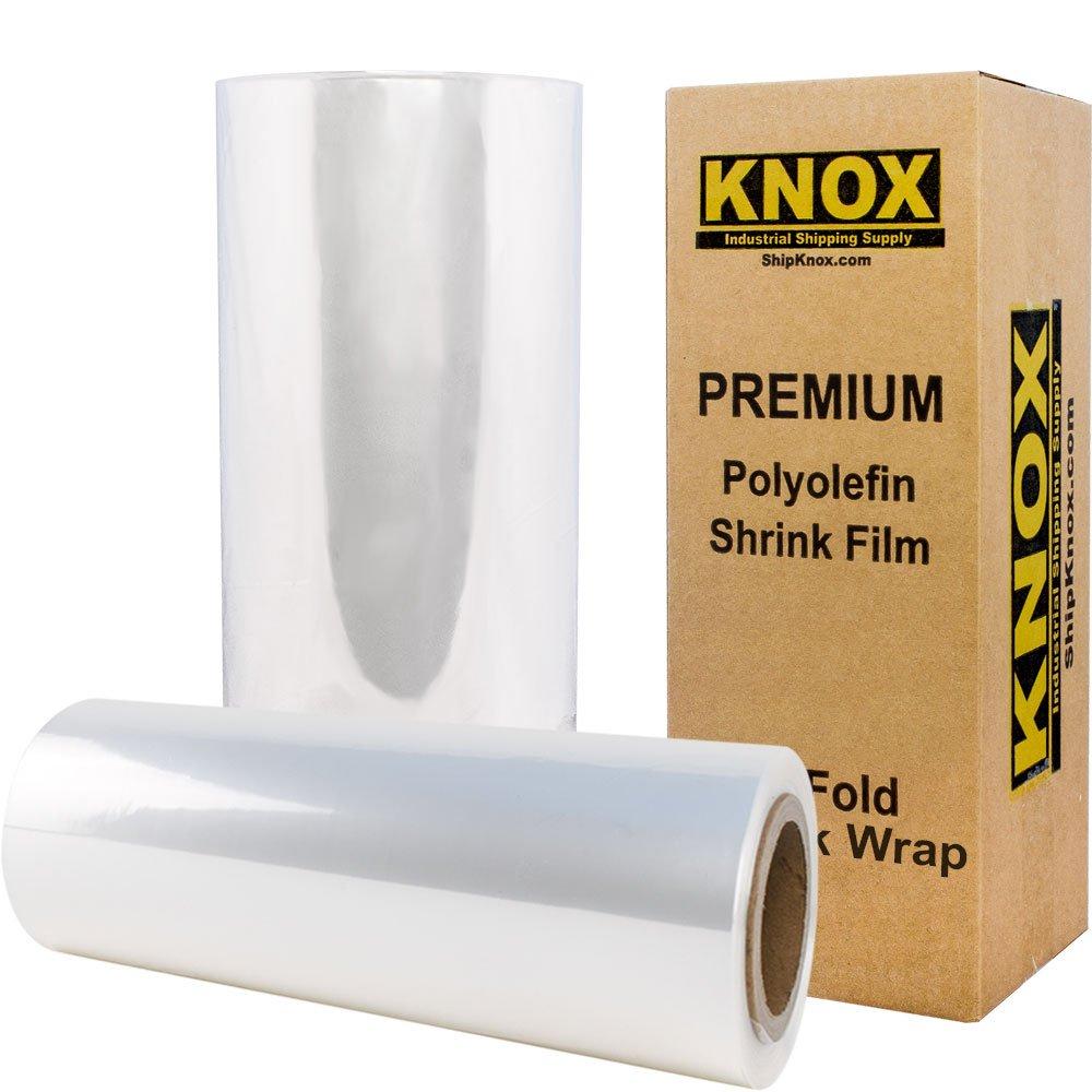 Knox Brand - 16" 75 Gauge Polyolefin Shrink Film Heat Wrap POF Centerfold 525' feet