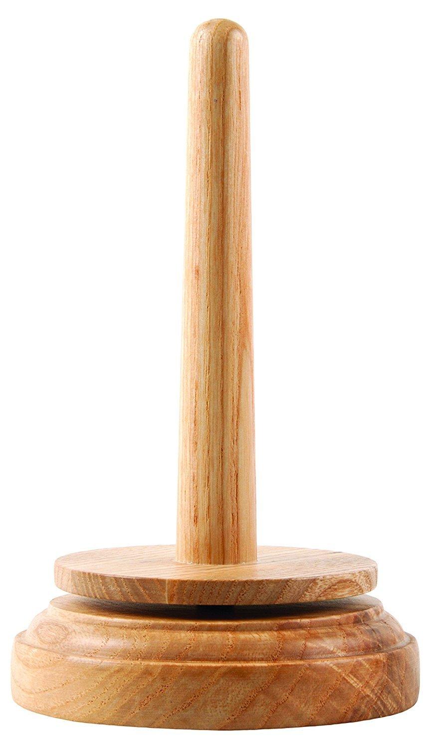 Trimits Wooden Spinning Yarn and Thread Holder, Beech Wood, 9 x 9 x 16 cm