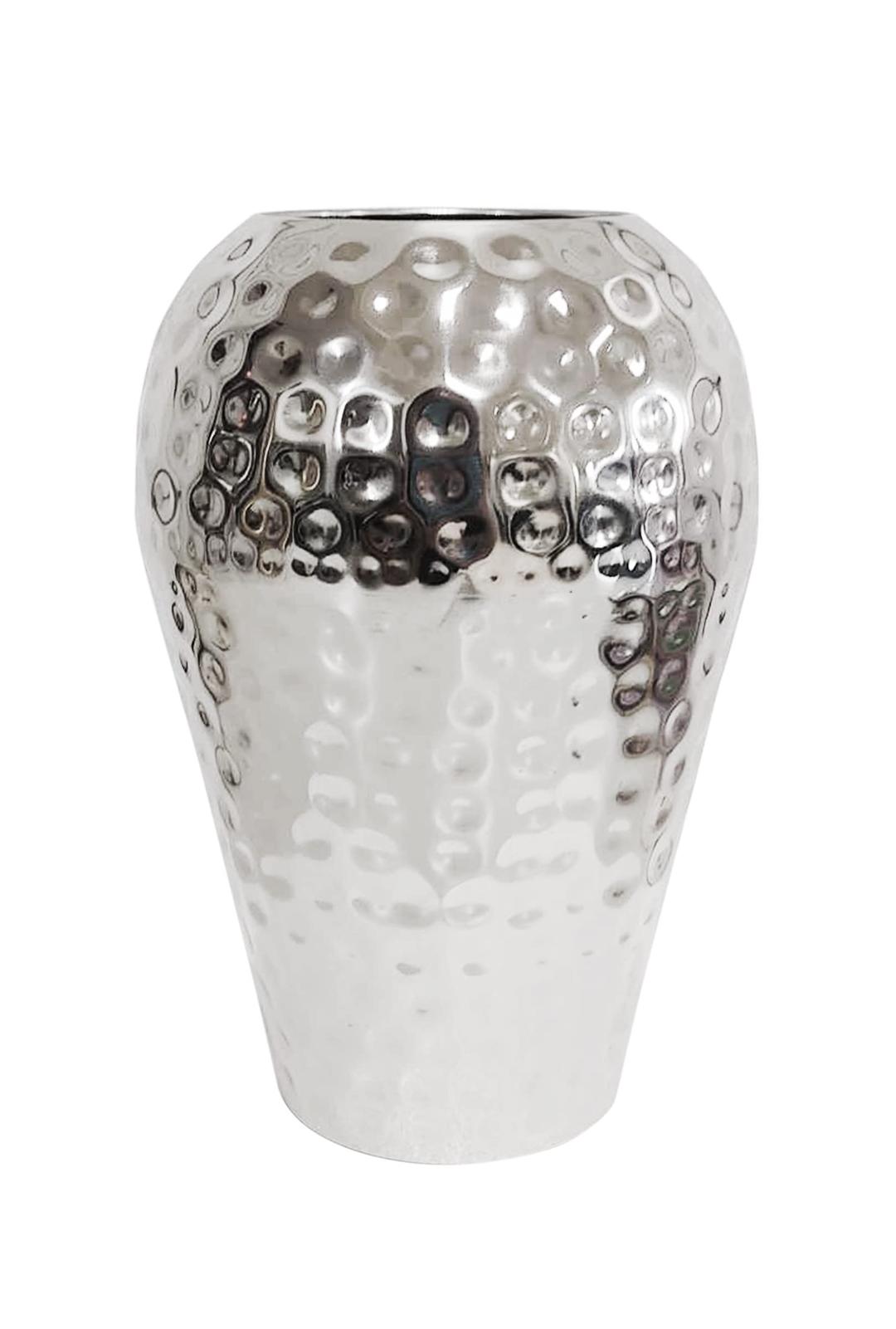 Hosley10 Inch High Hammered Iron Vase - Handcrafted by Artisans Using Centuries-Old Hammer Pattern Techniques for Rustic Charm and Cultural Richness in Your Home Décor Embrace Timeless Elegance