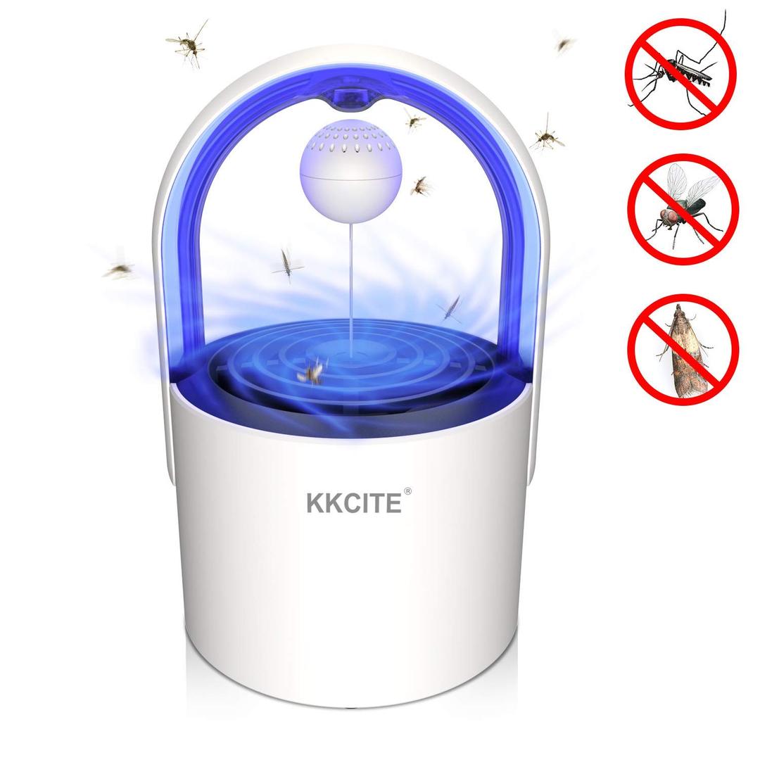 KKCITE Electric Mosquito Killer Lamp - Indoor Insect Trap with UV LED, Suction Fan Trap for Flying Bugs, No Zapper, Child Safe, Non-Toxic