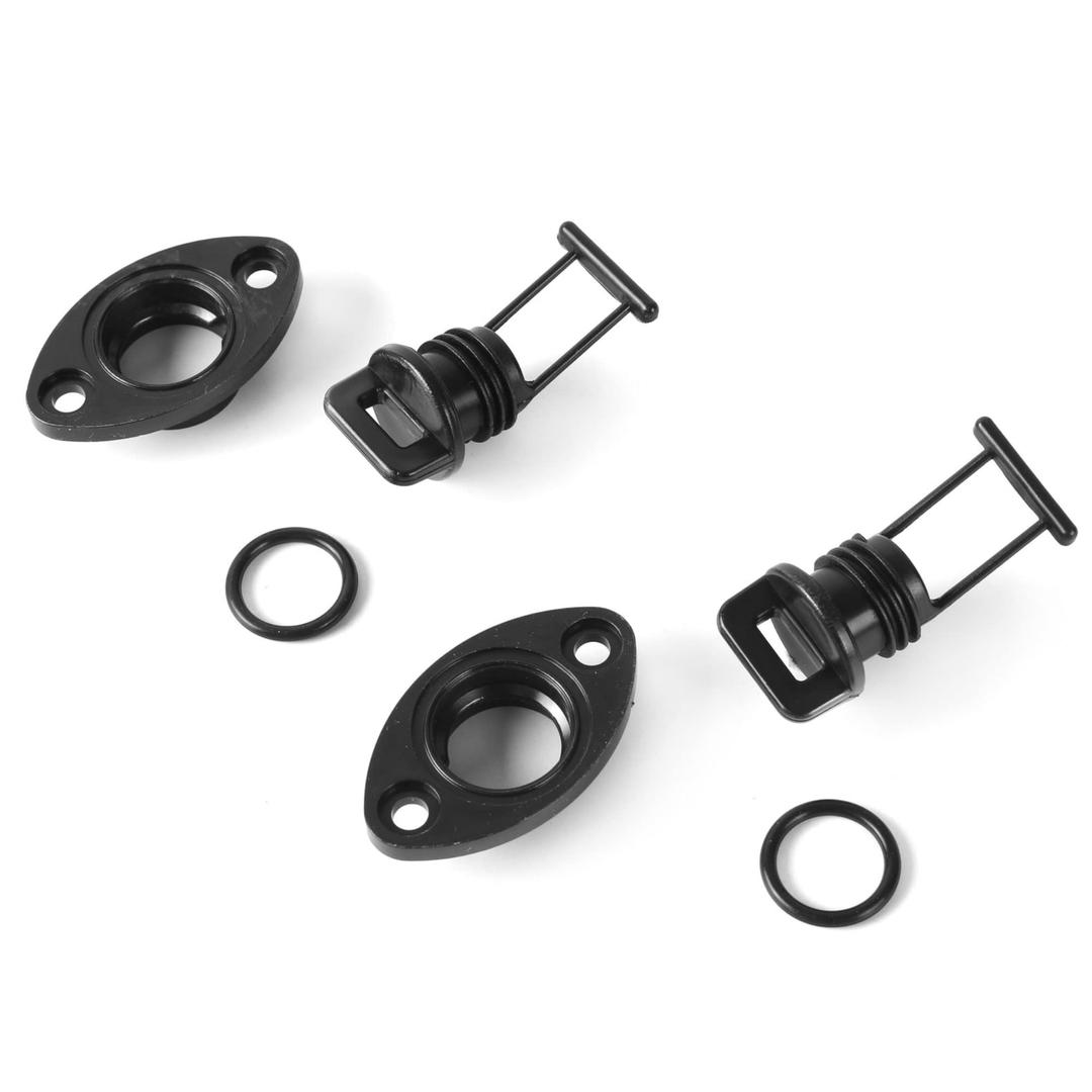 TonGass (2-Pack, Black) Gas Tank Drain Plug/Base Replacement with O-Ring - Compatible with Sea-Doo Yamaha Polaris Gas Tank