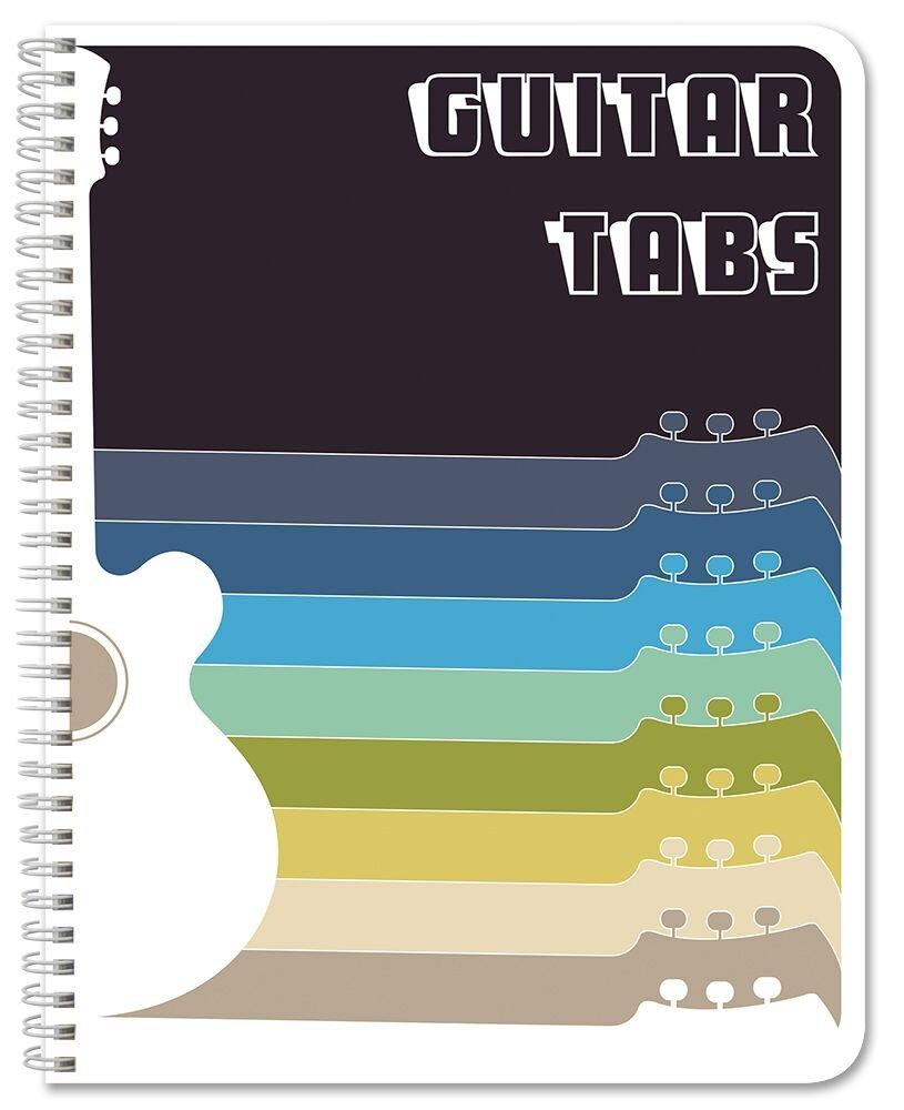 BookFactory Guitar Tablature Notebook/Guitar Music Tabs Journal - 120 Pages, Wire-O, 8 1/2 x 11 Tablature Format (JOU-120-7CW-A(Guitar-Tabs))