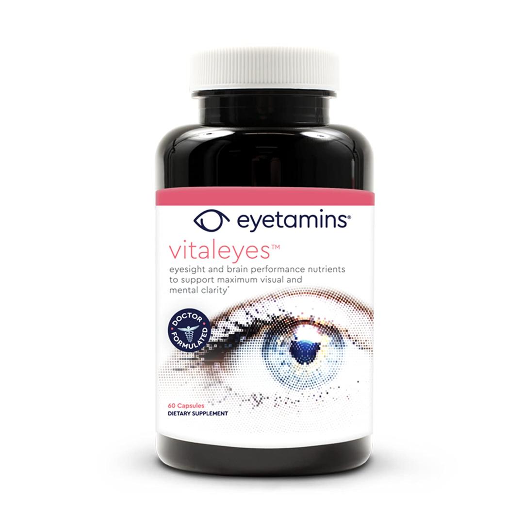 AREDS 2 Eye Vitamin- 60 Capsules – Ophthalmologist-Formulated - 2X Lutein and Zeaxanthin of Leading Brands - Plant-Based, Natural - Vegan and Non-GMO Formula (60 Count) (AREDS 2)