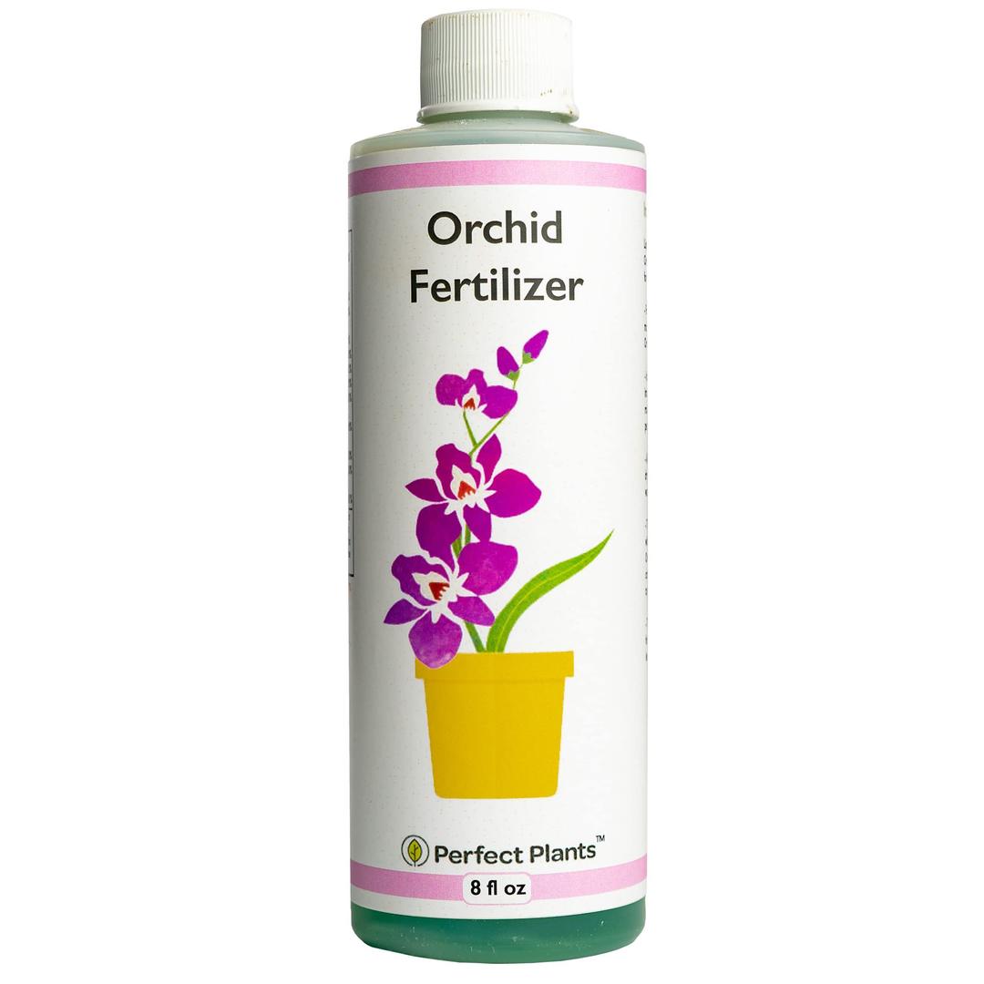 PERFECT PLANTSLiquid Orchid Fertilizer 8oz. | Plant Food for All Epiphytic Varieties | Encourages Repeating Colorful Booms