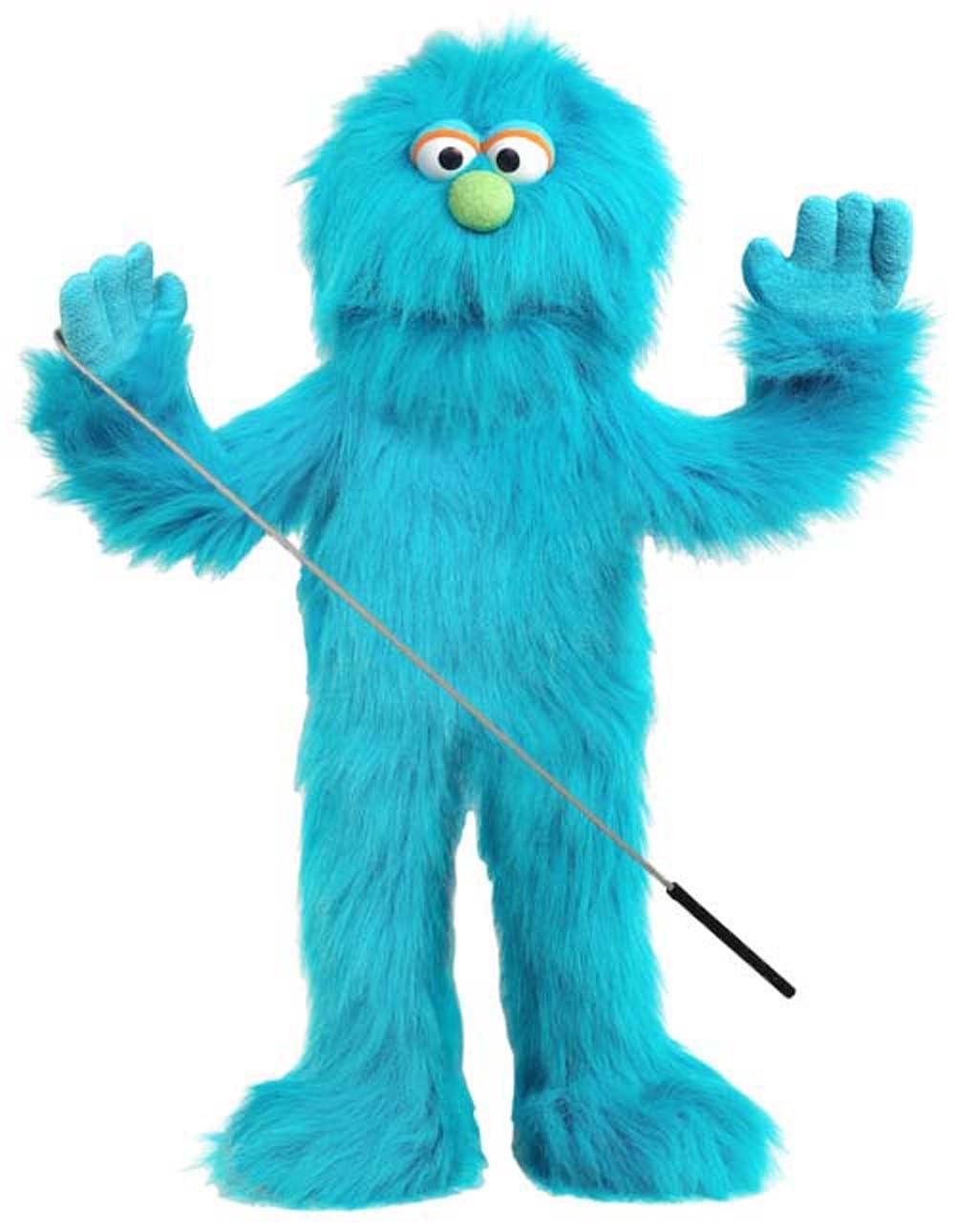 30" Blue Monster Puppet, Full Body Ventriloquist Style Puppet