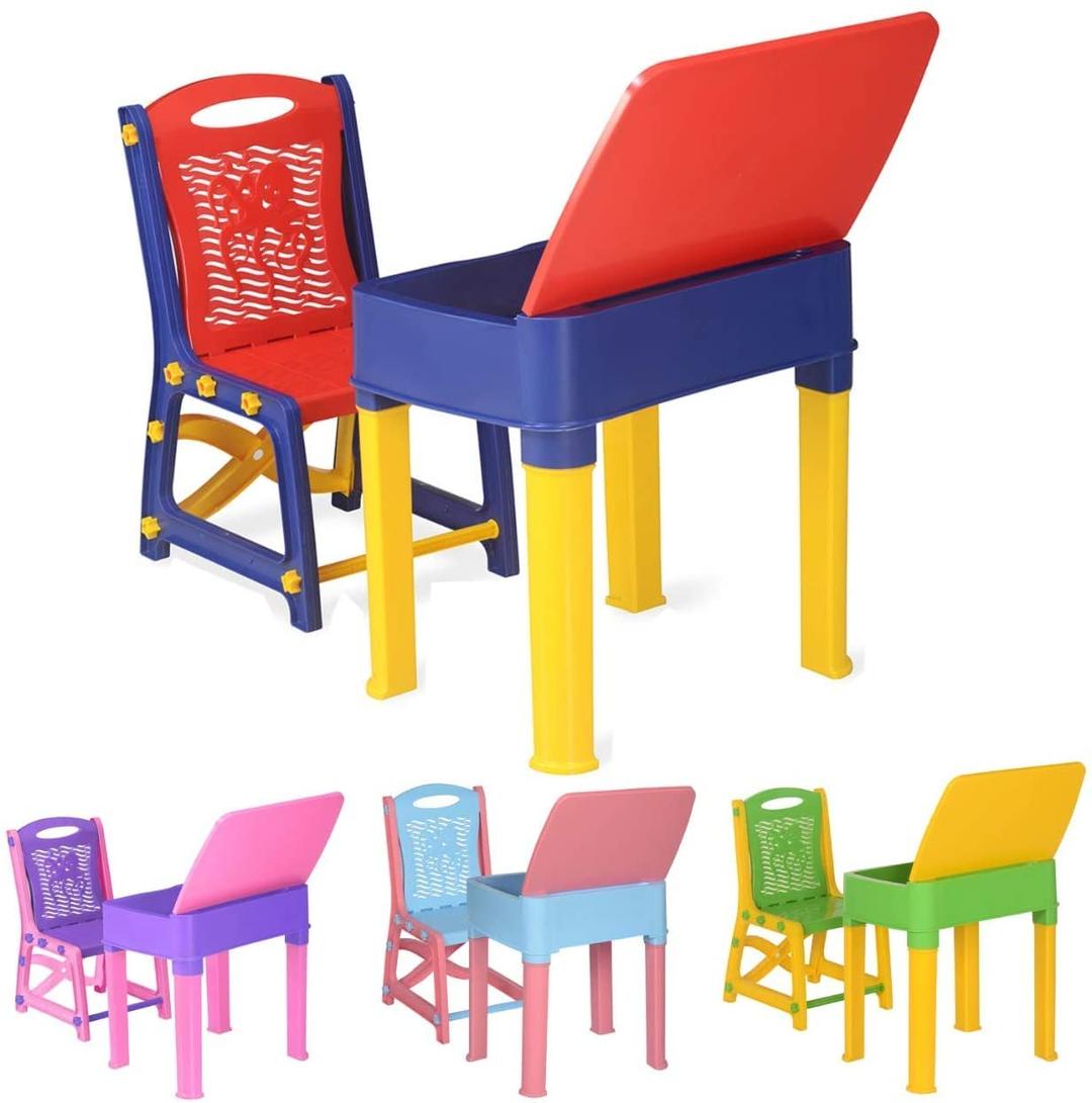 Nilkamal Kids Study Desk table and chair set Junior's Study Table Set for boys and girls (‎Blue/Red)