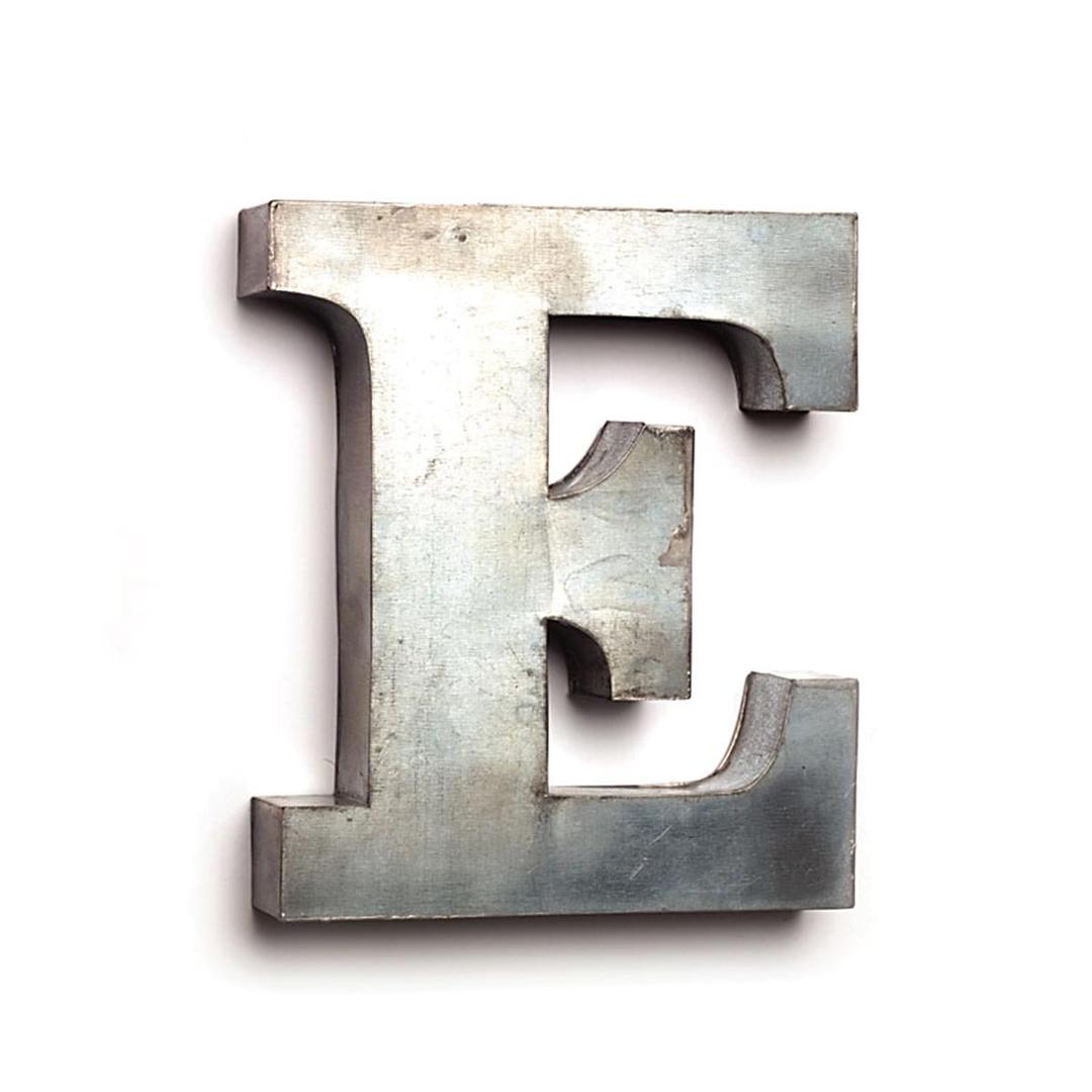 The Country House Collection Large Decorative Tin Letters - E