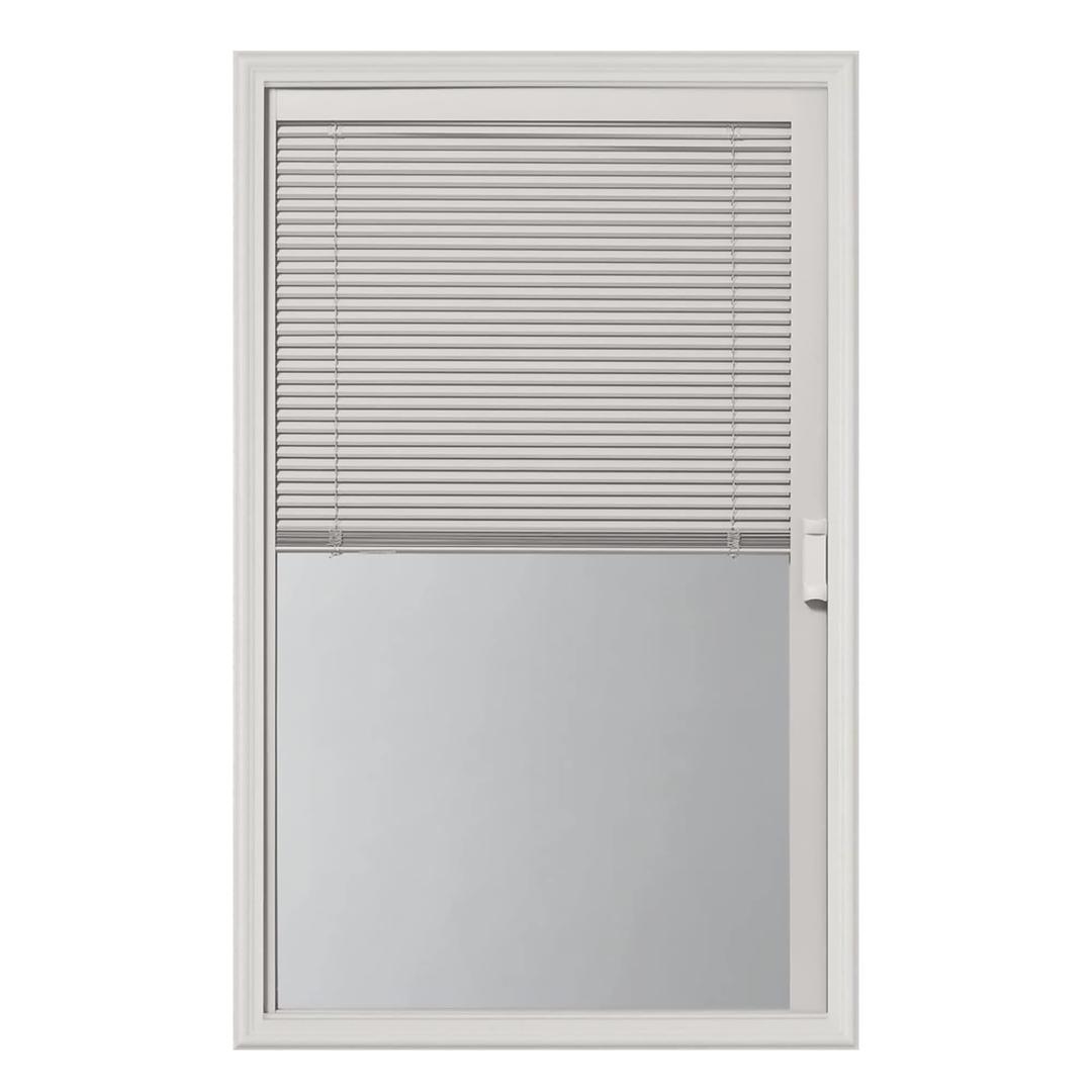 ODL Enclosed Blinds for Doors in Double Pane Tempered Clear Glass - Outer Frame Measurement 24" x 38" - Door Window Shade for Privacy and Security - Easy to Install, Use & Maintain - White Frame Kit