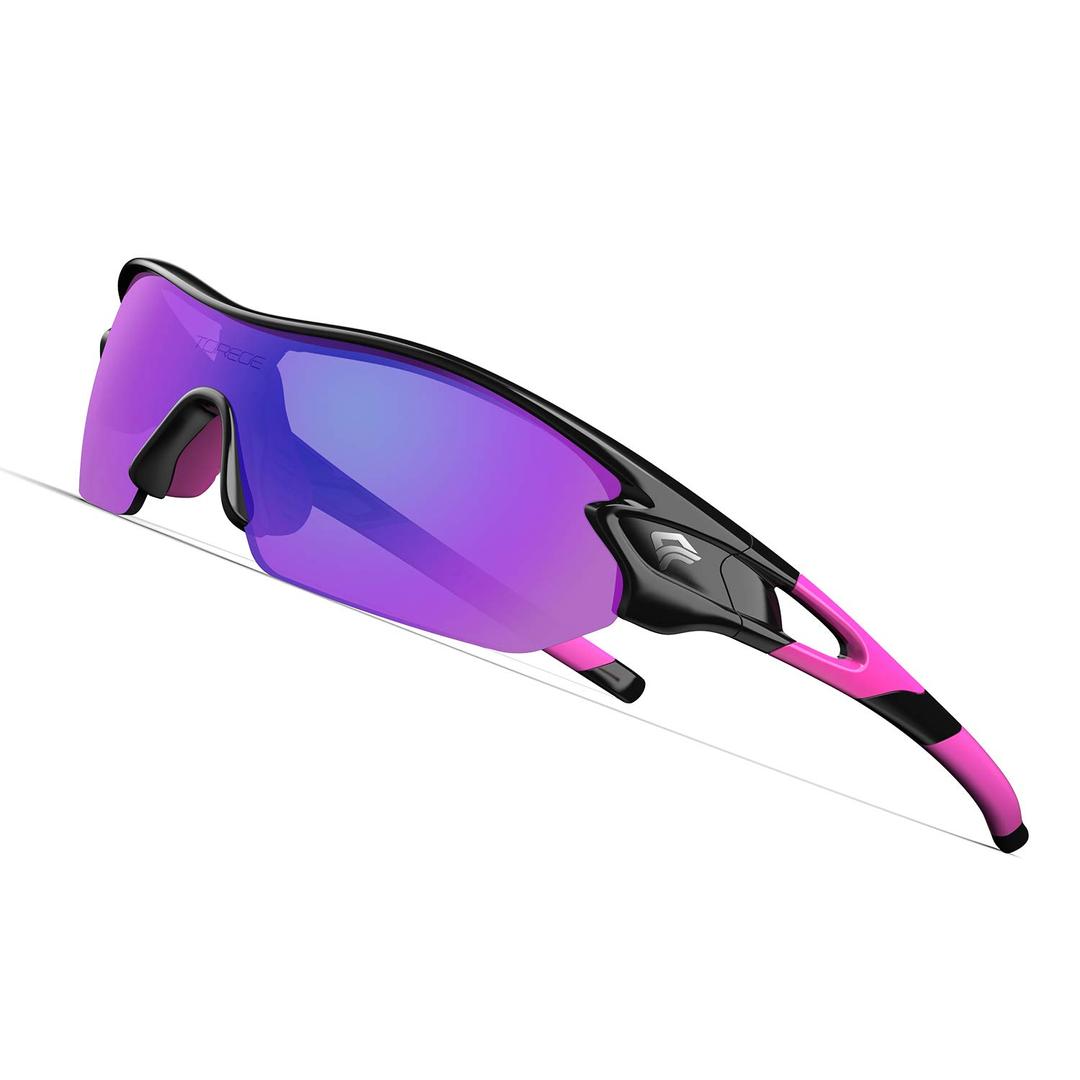 TOREGE Polarized Sports Sunglasses for Men Women Cycling Running Driving Fishing Glasses TR002