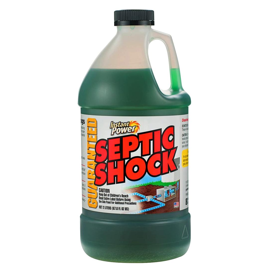 Instant Power Septic Shock – Septic Tank Treatment, Drain Cleaner Liquid Clog Remover for Septic System, 67.6 Oz