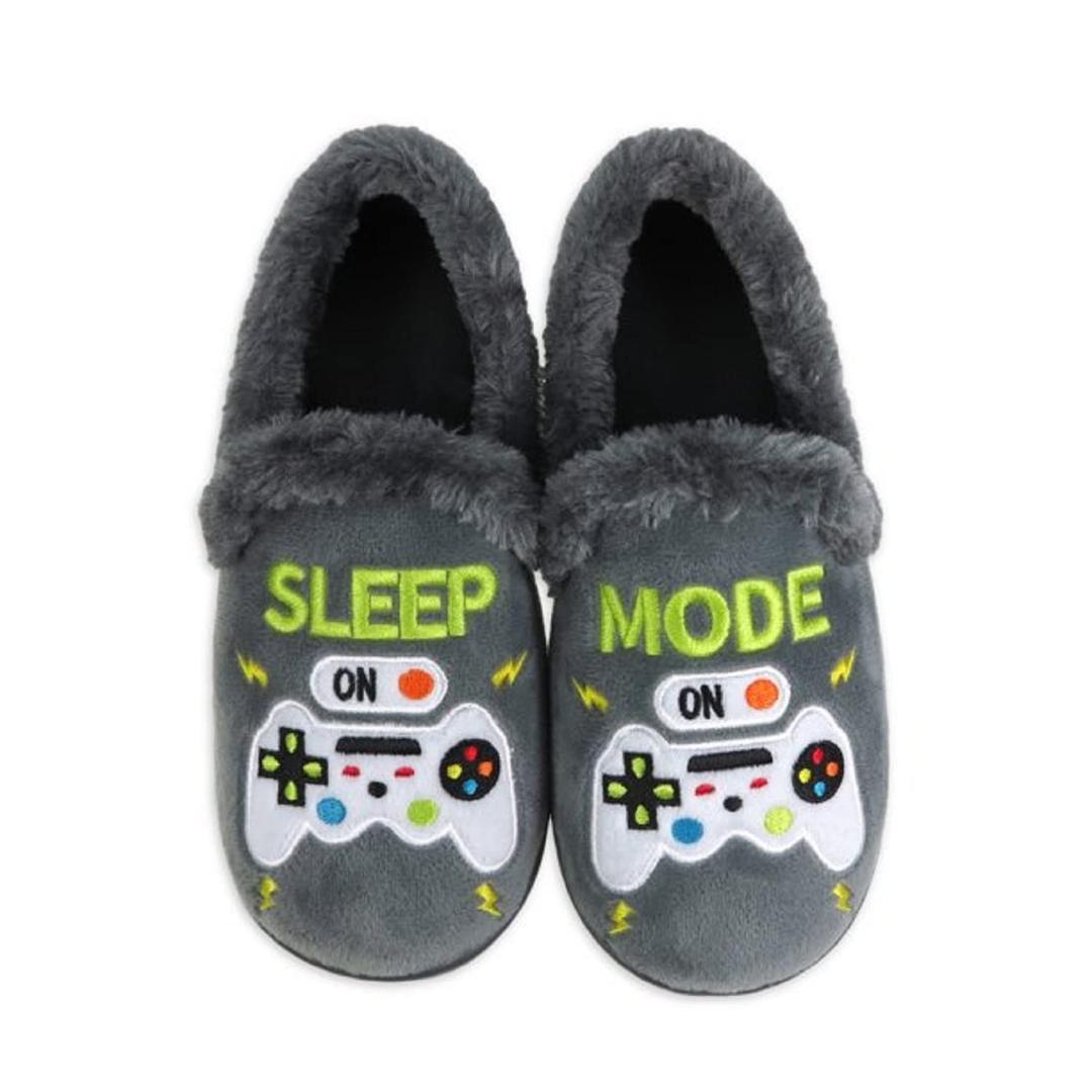 Wonder NationBig Boys Video Game - Game Over Sleep Mode Gamer Slippers