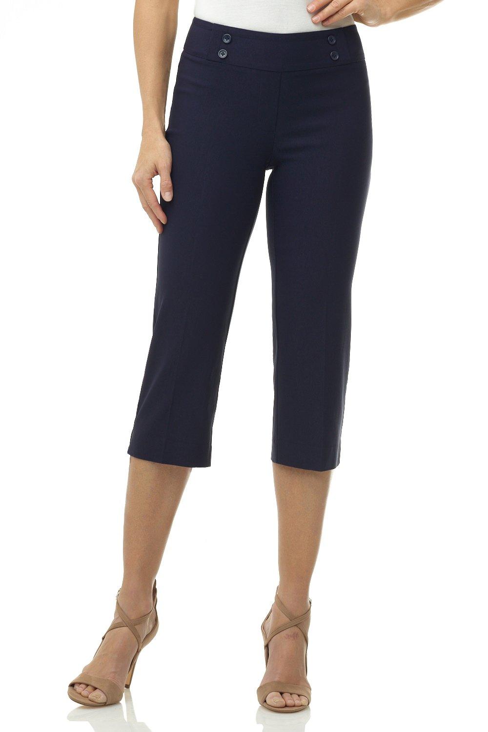 RekucciWomen's Ease into Comfort Capri with Button Detail