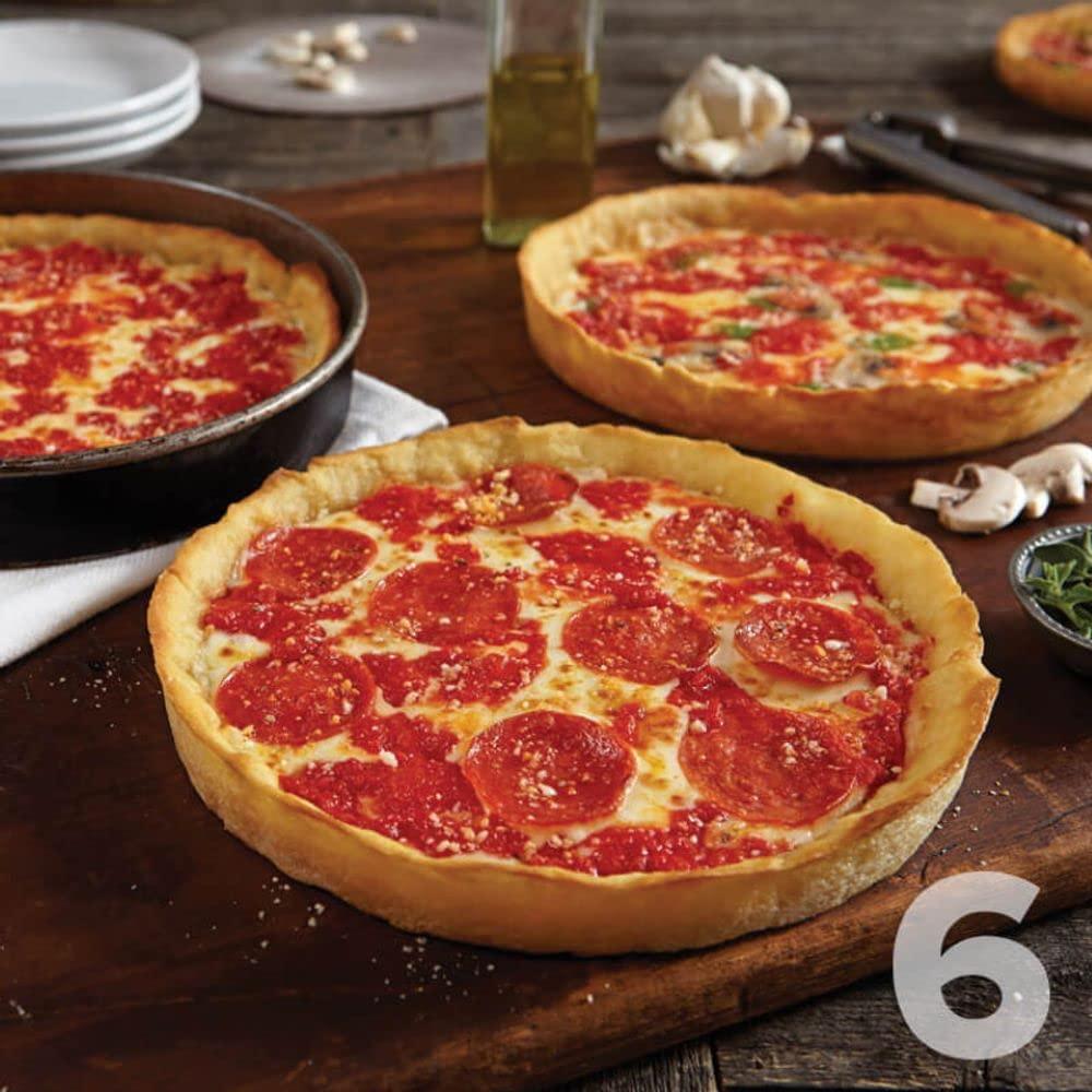 6 Lou Malnati's Deep Dish Pizzas (3 Cheese 3 Pepperoni)