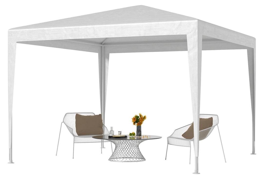 10x10 Canopy Tent Party - Sturdy Steel Frame - Thickened PE Cover - Waterproof Outdoor Patio Portable Instant Shade Gazebo for Outdoor Wedding Parties Camping - White