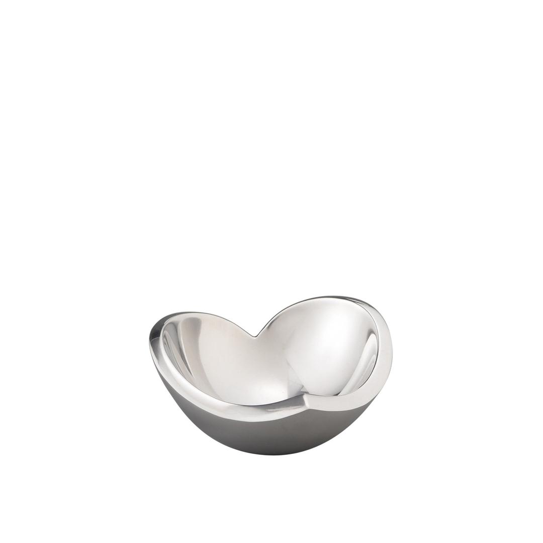 Nambe Alloy Classic Love Bowl, Heart Shaped Modern Design, For Wedding, Anniversary, Valentine’s Day, Oven Safe, Ring Dish, Decorative Trinket Tray, Designed by Sean O'Hara (4.5")