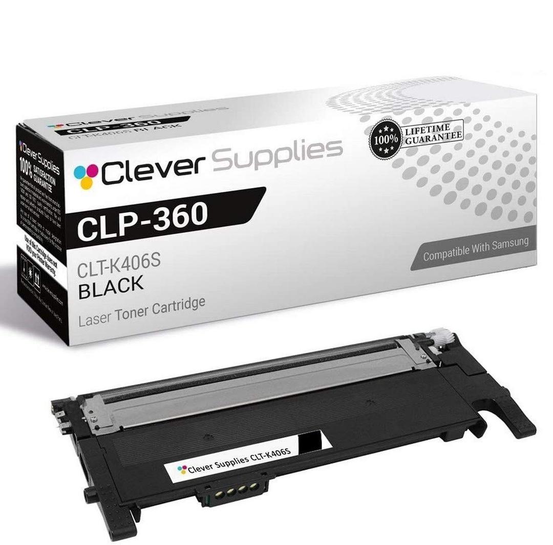 CS Compatible Toner Cartridge Replacement for Samsung CLP 360CLT-K406S Black CLX-3305FN 3306WN 3307 3307W 3307FW SL-C410 C410W C460 C460FW Xpress C410 C410W C460 C460FW C416 C416FW