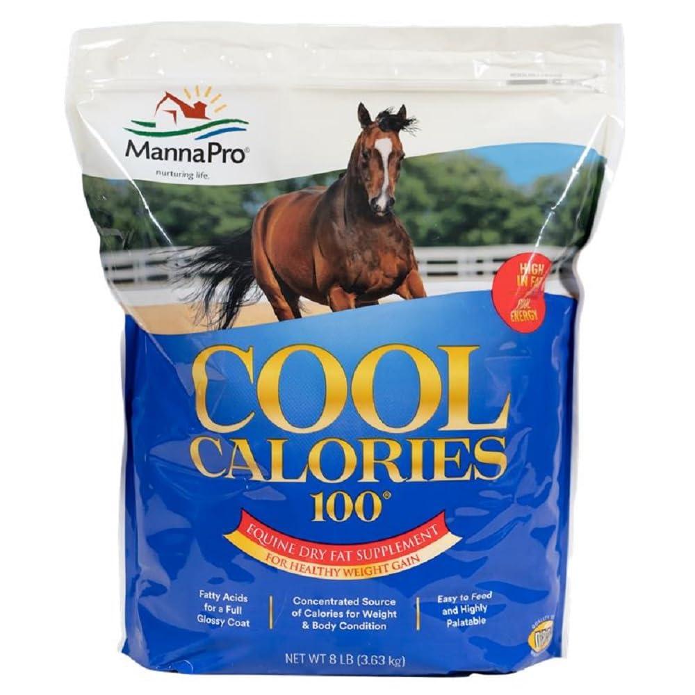 Manna Pro Cool Calories 100 | Equine Dry Fat Supplement for Healthy Weight Gain | 8 Pounds