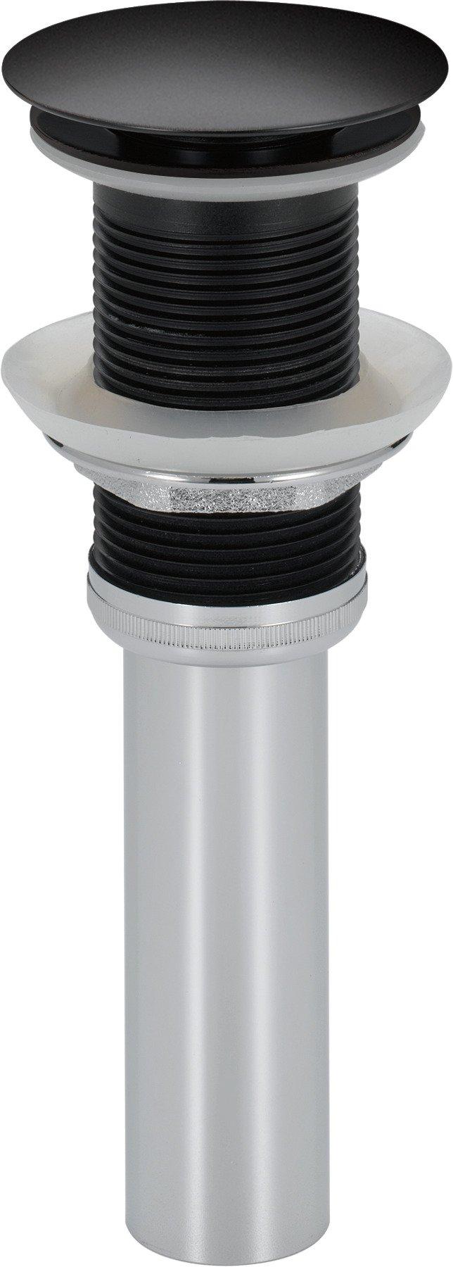 Delta Faucet 72172-BL Zura Push Pop-Up Less Overflow, Black