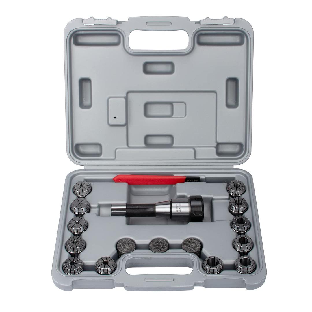 R8 Taper ER32 Collet Set, R8 ER32 Collet Holder Chuck Kit with 12 PCS Collets (0.0004'' Accuracy)