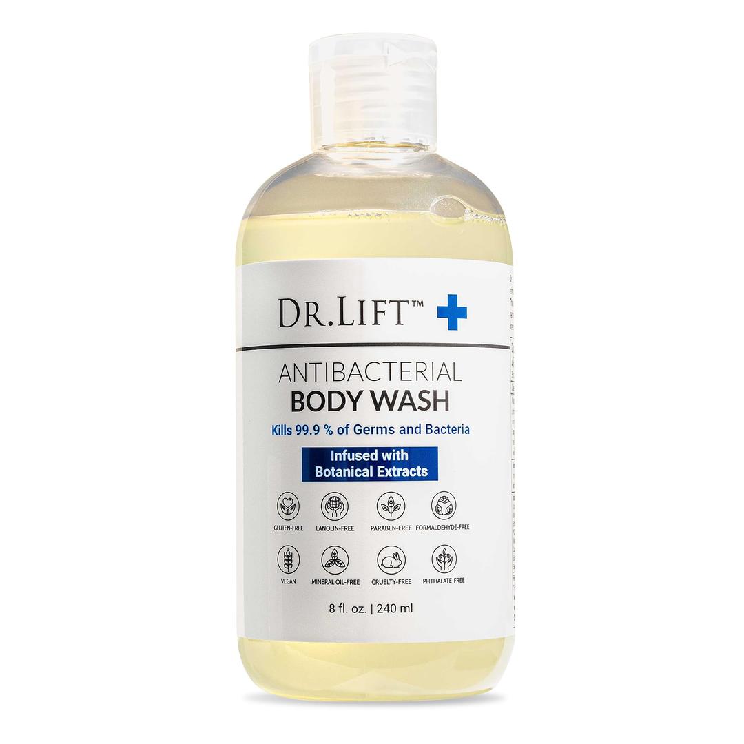 Antibacterial Body Wash | Kills 99.9% of Germs | Made in America | Antibacterial Soap - Infused with Botanical Extracts | Shower Gel Body Wash for Women & Men | Liquid Bath Soap - 8 Oz