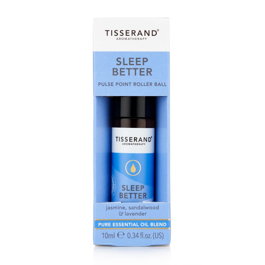 Tisserand Aromatherapy - Sleep Better - Pulse Point Roller - Lavender, Jasmine & Sandalwood Essential Oils - 100% Natural Pure Essential Oils - 10ml